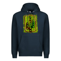 Navy Cactus Leopard Frame Premium Hoodie - Bettercallsaul