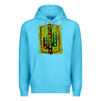 Ocean Blue Cactus Leopard Frame Premium Hoodie - Bettercallsaul