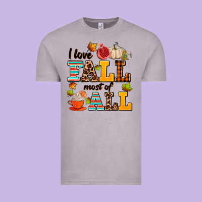 I Love Fall Most Of All Vintage Tee Designed By Adodesignshop