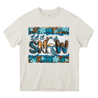 Cream let it snow Heavy Core Tee - RanaPortraitStore