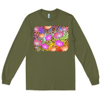 Army Green colourful pumpkin background Long Sleeve Tee - AdoDesignShop