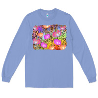 Colony Blue colourful pumpkin background Long Sleeve Tee - AdoDesignShop