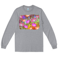 Heather Grey colourful pumpkin background Long Sleeve Tee - AdoDesignShop