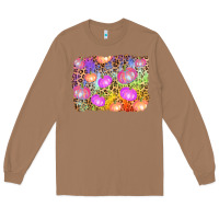 Toasted Coconut colourful pumpkin background Long Sleeve Tee - AdoDesignShop