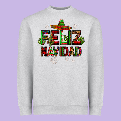 Feliz Navidad Heavyweight Sweatshirt Designed By Jahusdesignshop