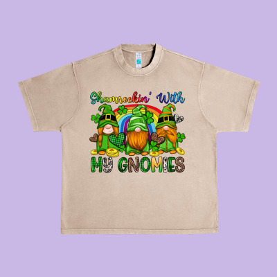 Shamrockin With My Gnomies Urban Heavy Tee Designed By Artiststas
