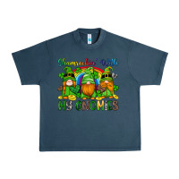Midnight Navy shamrockin with my gnomies Urban Heavy Tee - Artiststas