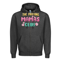 Charcoal Heather the praying mamas club Zipper Hoodie - MaliasSmallBusiness