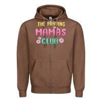 Chestnut the praying mamas club Zipper Hoodie - MaliasSmallBusiness