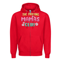 Red the praying mamas club Zipper Hoodie - MaliasSmallBusiness