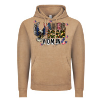 Vintage Coffee american woman Vintage Hoodie - CowhideDigitalArt