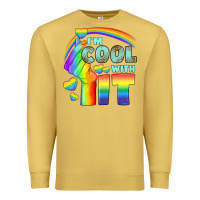 Antique Gold Lgbtq İ'm Cool With İt Premium Sweatshirt - BundleAndBundleShop