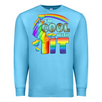 Ocean Blue Lgbtq İ'm Cool With İt Premium Sweatshirt - BundleAndBundleShop