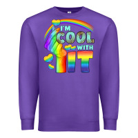 Purple Lgbtq İ'm Cool With İt Premium Sweatshirt - BundleAndBundleShop