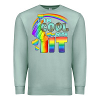 Seafoam Lgbtq İ'm Cool With İt Premium Sweatshirt - BundleAndBundleShop