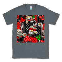 Charcoal Heather ladybug gnomes seamless pattern Classic Tee - BundleAndBundleShop