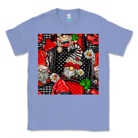 Colony Blue ladybug gnomes seamless pattern Classic Tee - BundleAndBundleShop