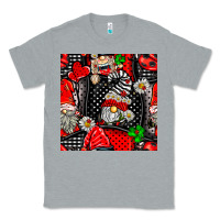 Heather Grey ladybug gnomes seamless pattern Classic Tee - BundleAndBundleShop