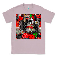 Lilac ladybug gnomes seamless pattern Classic Tee - BundleAndBundleShop