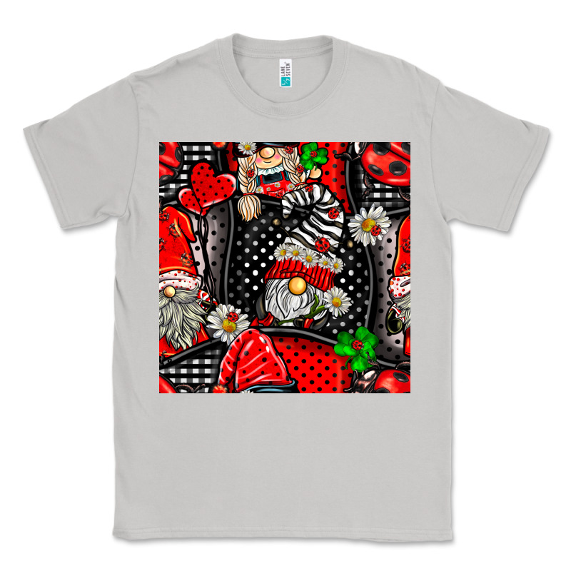 Ladybug Gnomes Seamless Pattern Classic Tee by BundleAndBundleShop | Teevron