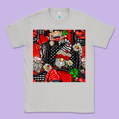 Ladybug Gnomes Seamless Pattern Classic Tee Designed By Bundleandbundleshop