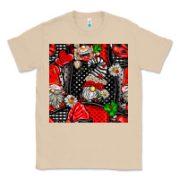 Mushroom ladybug gnomes seamless pattern Classic Tee - BundleAndBundleShop