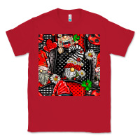 Red ladybug gnomes seamless pattern Classic Tee - BundleAndBundleShop