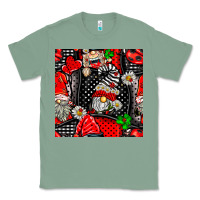 Sage ladybug gnomes seamless pattern Classic Tee - BundleAndBundleShop