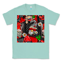 Seafoam ladybug gnomes seamless pattern Classic Tee - BundleAndBundleShop