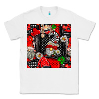 White ladybug gnomes seamless pattern Classic Tee - BundleAndBundleShop
