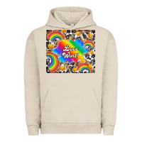 Pigment French Oak love wins Urban Hoodie - TumblerDesignByShophia