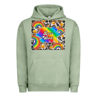 Pigment Oil Green love wins Urban Hoodie - TumblerDesignByShophia