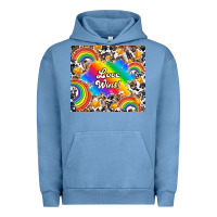 Pigment Pebble Blue love wins Urban Hoodie - TumblerDesignByShophia