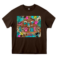 Chocolate Brown pet groomer Heavy Core Tee - RanaPortraitStore