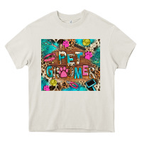 Cream pet groomer Heavy Core Tee - RanaPortraitStore