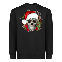 Black skull Christmas cactus Heavyweight Sweatshirt - JahusDesignShop