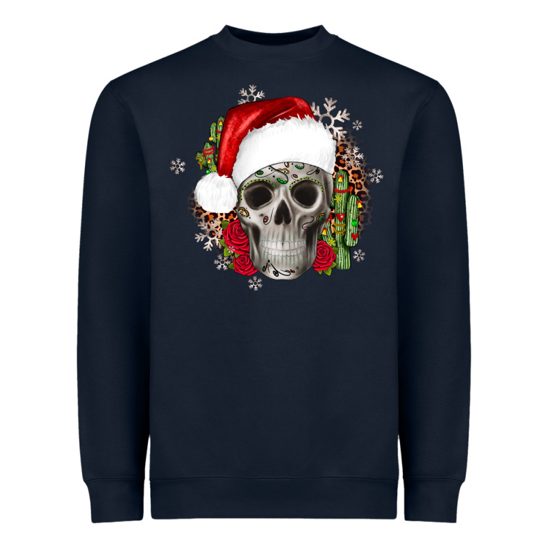 Skull Christmas Cactus Heavyweight Sweatshirt by JahusDesignShop | Teevron