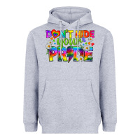Heather Grey LGBTQ+ Don't Hide Your Pride Heavyweight Hoodie - BundleAndBundleShop