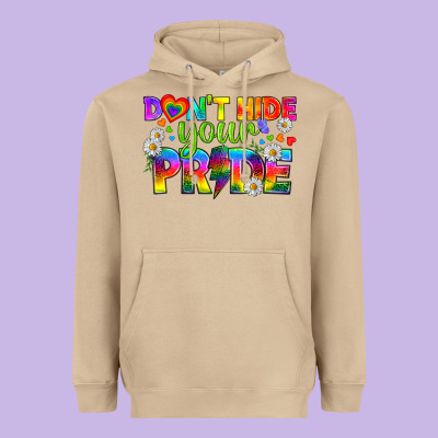 Lgbtq+ Don't Hide Your Pride Heavyweight Hoodie Designed By Bundleandbundleshop