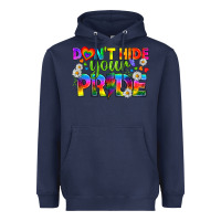 Navy LGBTQ+ Don't Hide Your Pride Heavyweight Hoodie - BundleAndBundleShop