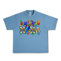 Pebble Blue autism mama Urban Heavy Tee - AdoDesignShop