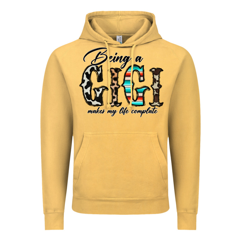 Being A Gigi Makes My Life Complate Vintage Hoodie by CowhideDigitalArt | Teevron