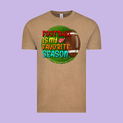 Football Is My Favorite Season Vintage Tee Designed By Bundleandbundleshop
