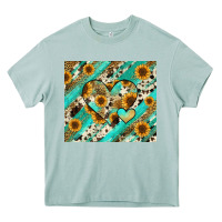 Arona leopard sunflower hearts Heavy Core Tee - RanaPortraitStore
