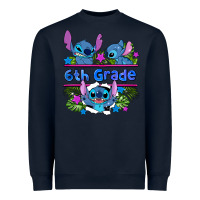 Navy preview flower stitch 6 th grade Heavyweight Sweatshirt - AdoDesignShop
