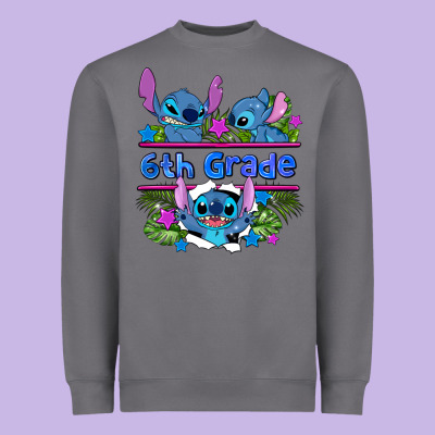 Preview Flower Stitch 6 Th Grade Heavyweight Sweatshirt Designed By Adodesignshop