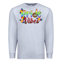 Heather Grey Pride Vibes LGBTQ Premium Sweatshirt - BundleAndBundleShop