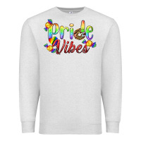 Oatmeal Heather Pride Vibes LGBTQ Premium Sweatshirt - BundleAndBundleShop