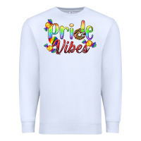 White Pride Vibes LGBTQ Premium Sweatshirt - BundleAndBundleShop
