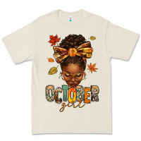 Bone october girl afro woman fall Premium Tee - texasbilliewilder